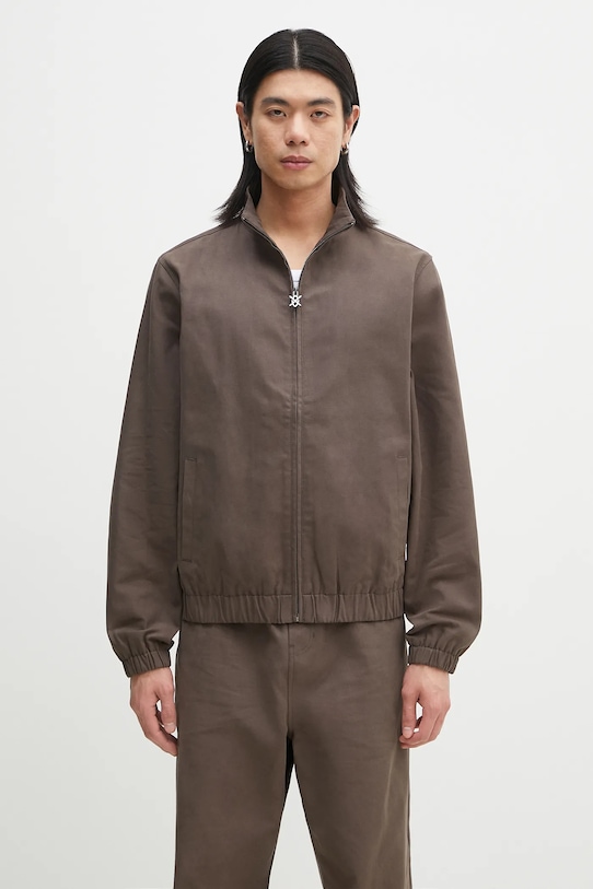 Daily Paper kurtka bawełniana Twill Track Jacket nieocieplane brązowy 2511120