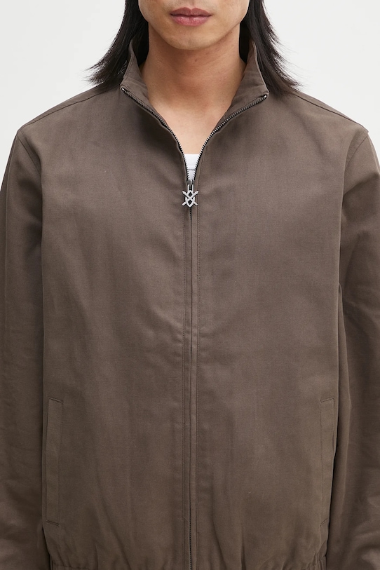 Daily Paper kurtka bawełniana Twill Track Jacket brązowy 2511120