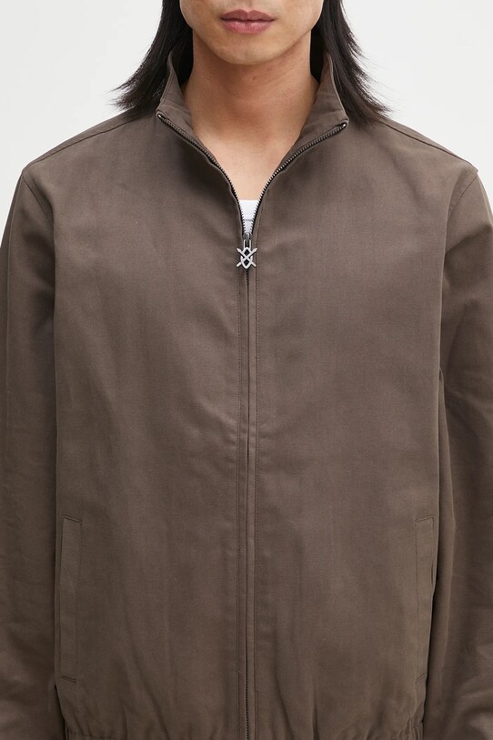 Бавовняна куртка Daily Paper Twill Track Jacket коричневий 2511120