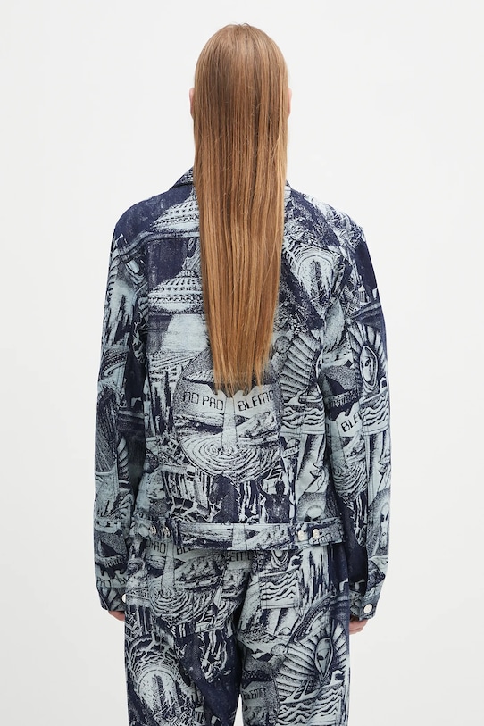 Ρούχα Βαμβακερό μπουφάν No Problemo Apocalypse Jacquard Trucker Jacket NP7000003 μπλε