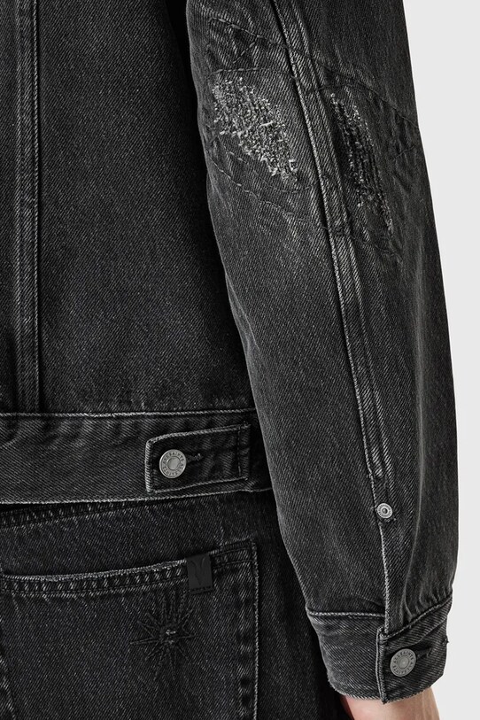 AllSaints geaca jeans JAYGER negru M014OC