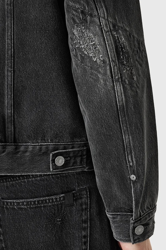 AllSaints geaca jeans JAYGER negru M014OC