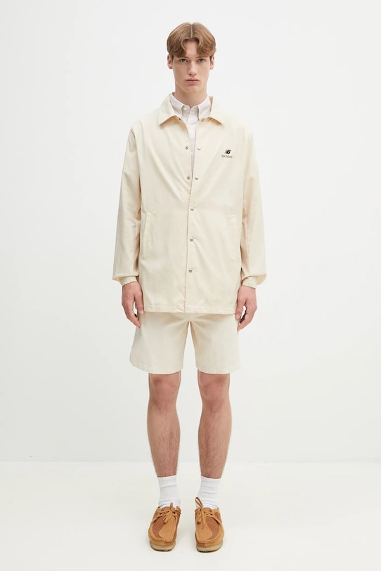 Košeľové sako New Balance Made In Usa Seasonal Woven MJ41540SD béžová