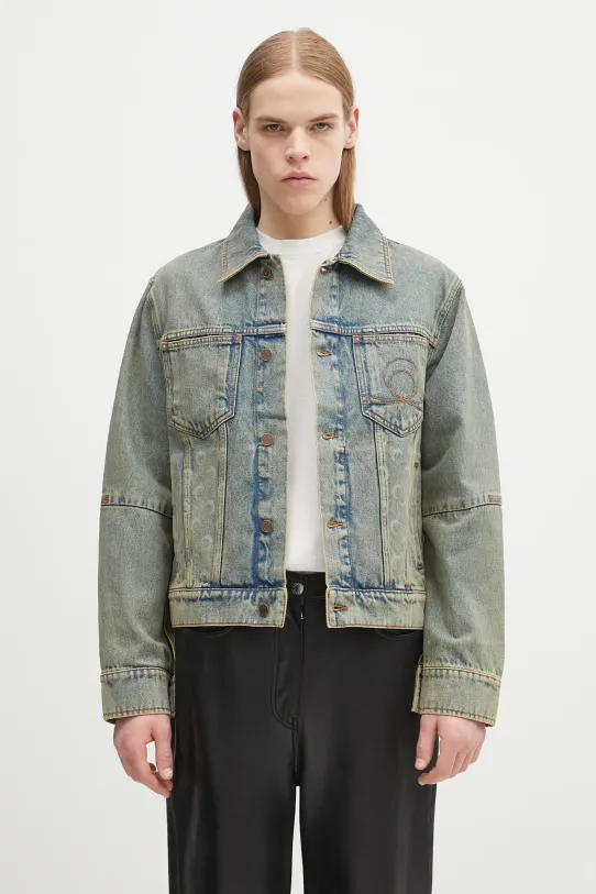 Τζιν μπουφάν Marine Serre Moon Laser Denim Trucker χωρίς μόνωση μπλε MJA063A.CDEN0003