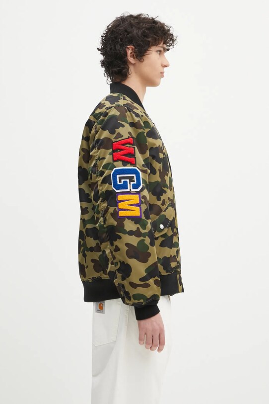 Куртка A Bathing Ape 1St Camo Shark Ma-1 зелений 1L30141003