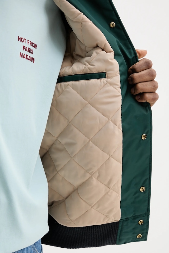 Μπουφάν Drôle de Monsieur Le Bomber Polo G.JT219.PA014.DGN πράσινο