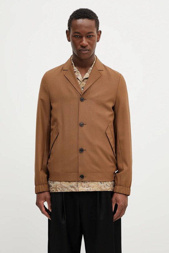 Paul Smith sacou de lână cu captuseala maro M1R.440Z.P00108