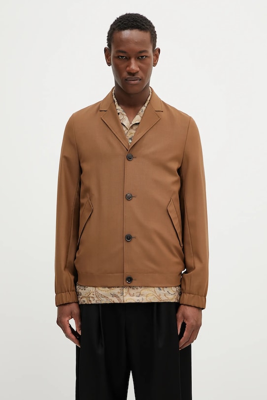 Шерстяной пиджак Paul Smith regular коричневый M1R.440Z.P00108