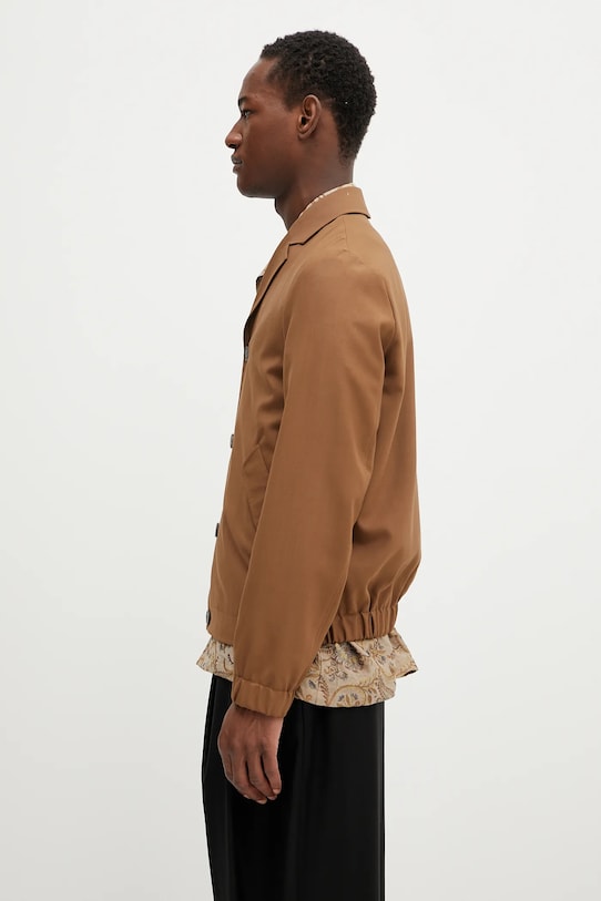 Μάλλινο σακάκι Paul Smith M1R.440Z.P00108 καφέ SS25