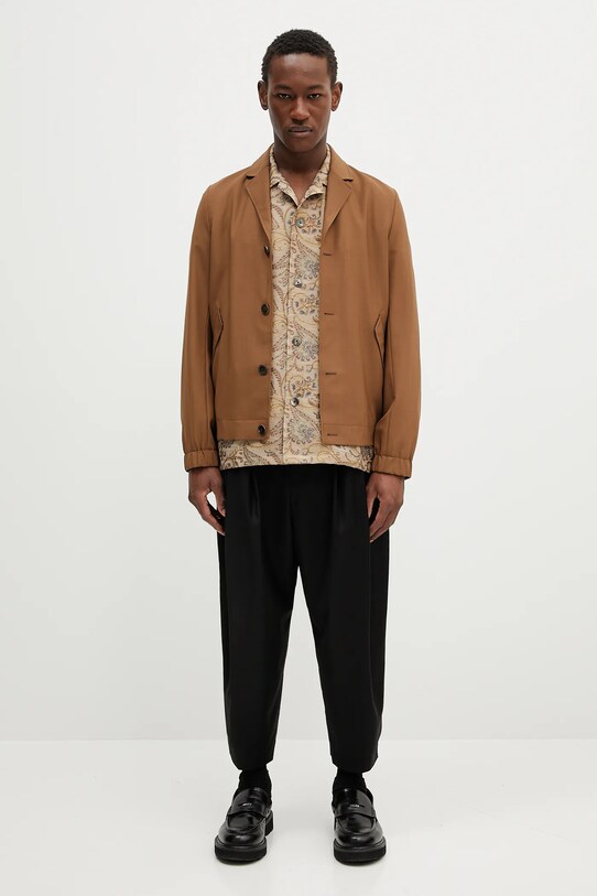 Μάλλινο σακάκι Paul Smith M1R.440Z.P00108 καφέ