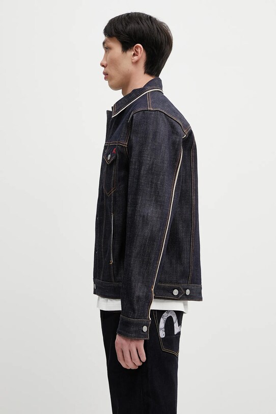 Джинсовая куртка Evisu Classic Raw Denim 2ESHTM5DJ1042 тёмно-синий SS25
