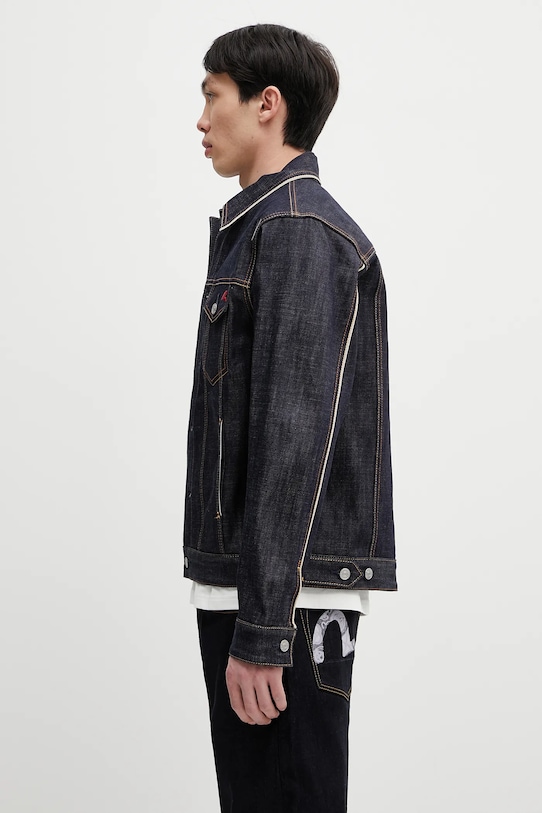 Джинсовая куртка Evisu Classic Raw Denim 2ESHTM5DJ1042 тёмно-синий SS25