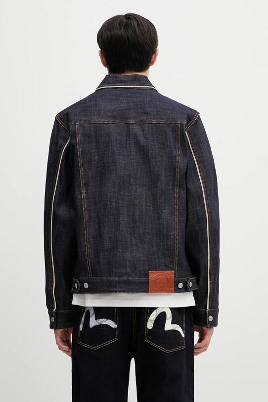 Odzież Evisu kurtka jeansowa Classic Raw Denim 2ESHTM5DJ1042 granatowy