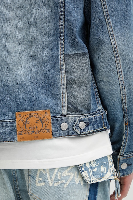 Džínová bunda Evisu 2-tone Denim w Inserted Daicock modrá 2ESHTM5DJ1041