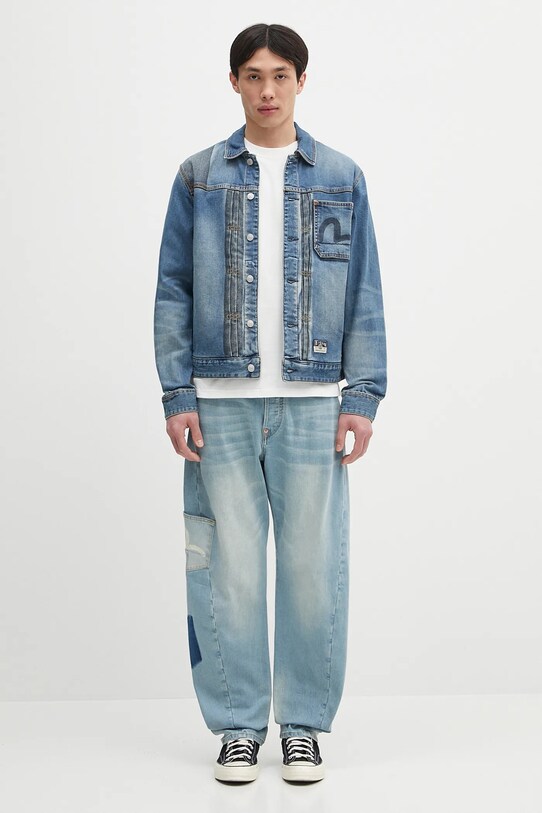 Evisu geacă jeans 2-tone Denim w Inserted Daicock 2ESHTM5DJ1041
