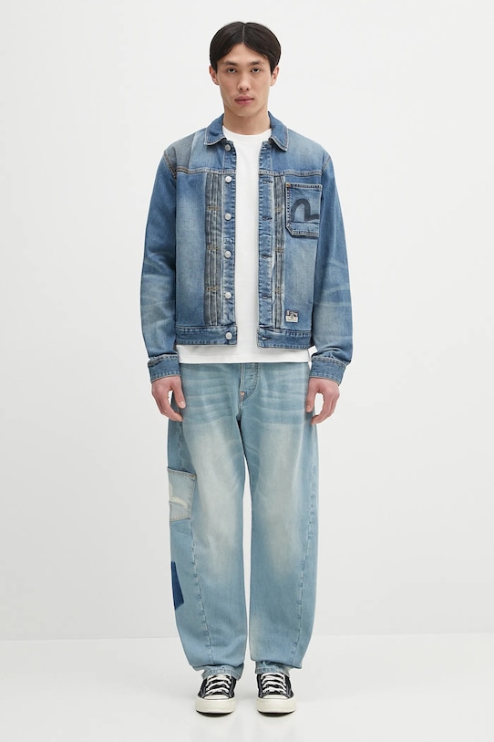 Džínová bunda Evisu 2-tone Denim w Inserted Daicock 2ESHTM5DJ1041