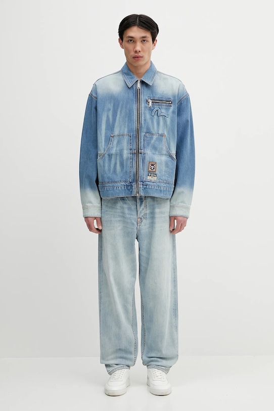 Τζιν μπουφάν Evisu Worker Denim w Emboss Kamon 2ESHTM5DJ1038