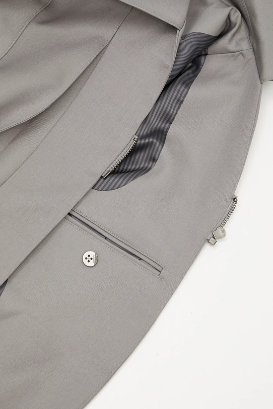 Ader Error geacă de lână Apparel-Top BO01SSJK0801GR gri