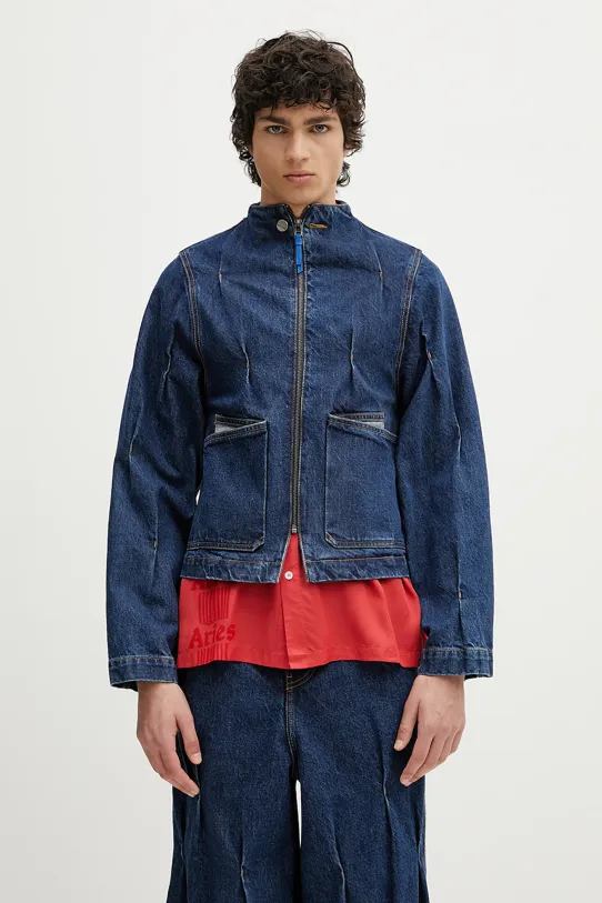 Ader Error kurtka jeansowa Apparel-Top nieocieplane granatowy BO01SSJK0108BL