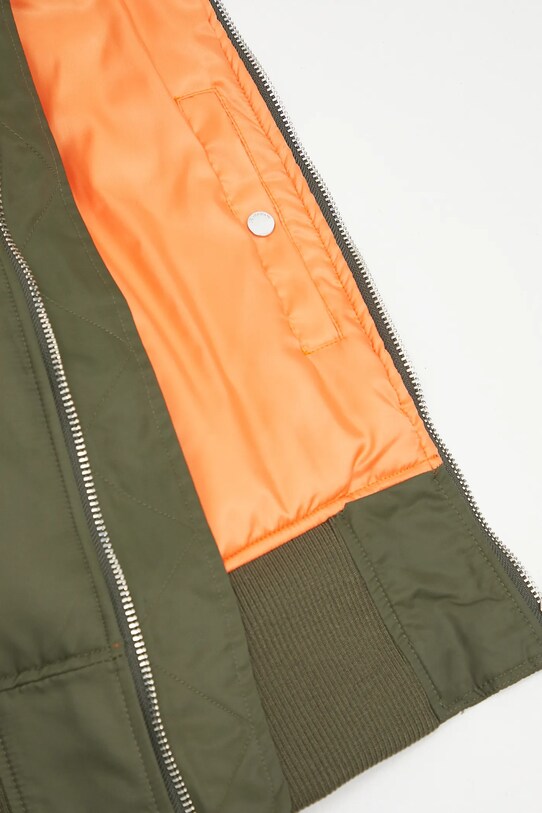 Яке бомбър JW Anderson Oversized Curved Hem Bomber JK0357.PG1696.595 зелен