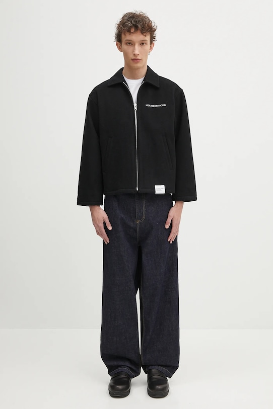 NEIGHBORHOOD kurtka wełniana Melton Zip Work Jacket 242ZANH.JKM01