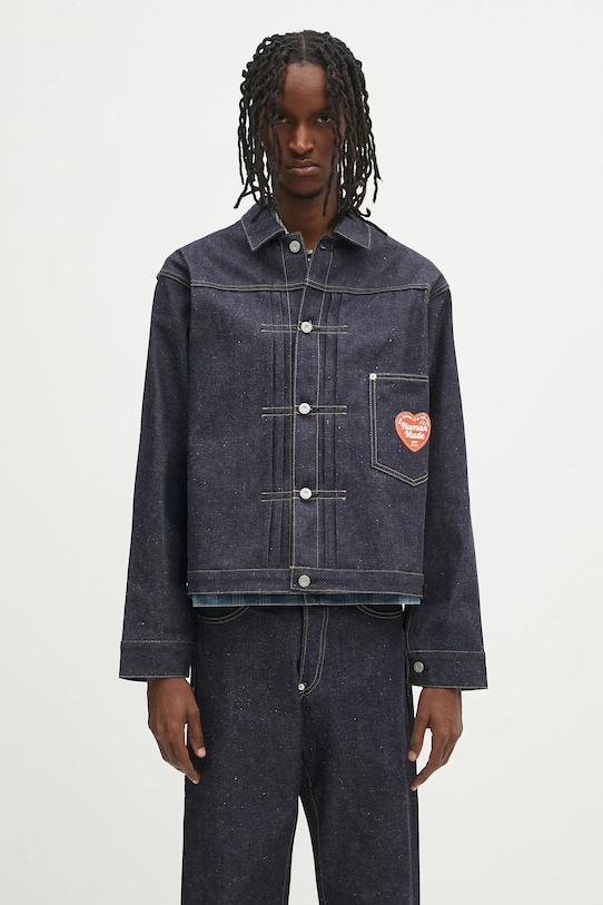 Human Made giacca di jeans Denim Work Jacket Past non isolato blu HM29JK002