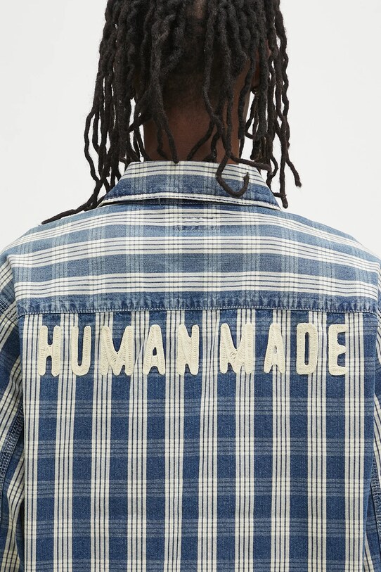 Pamučna košulja Human Made Work Jacket HM29JK010 plava