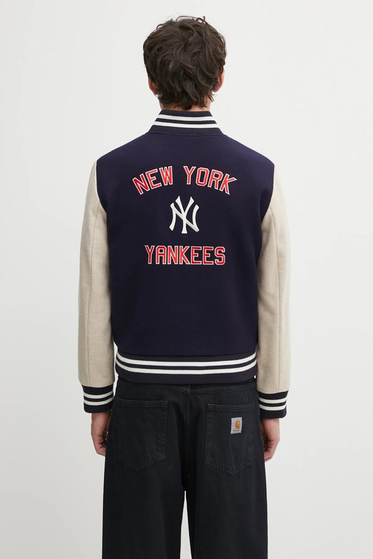 Вовняна куртка-бомбер Sporty & Rich Champions Wool Varsity перехідна темно-синій OW007623633BL111