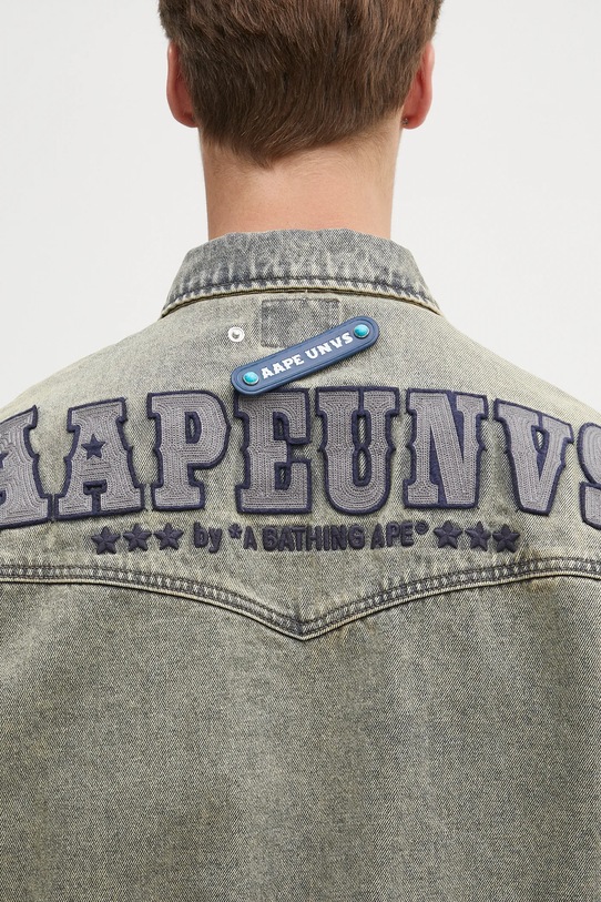 Джинсова куртка AAPE Main Light Weight AAPLJM7706XAO блакитний