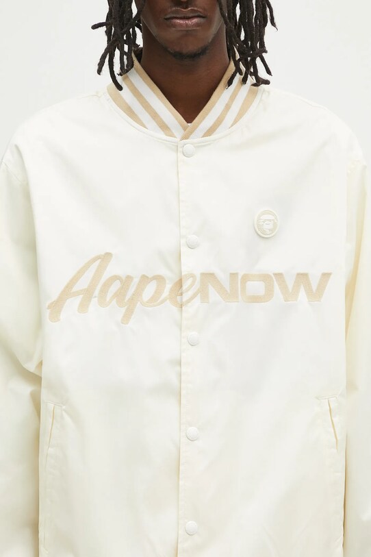 AAPE kurtka bomber Now Light Weight beżowy AAPLJM7702XXN