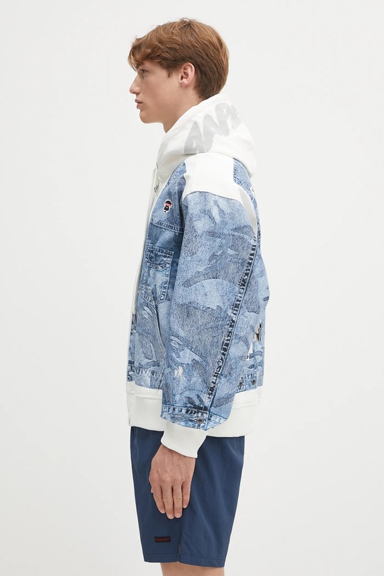 Džínová bunda AAPE Main Light Weight AAPLJM7710XXO modrá SS25