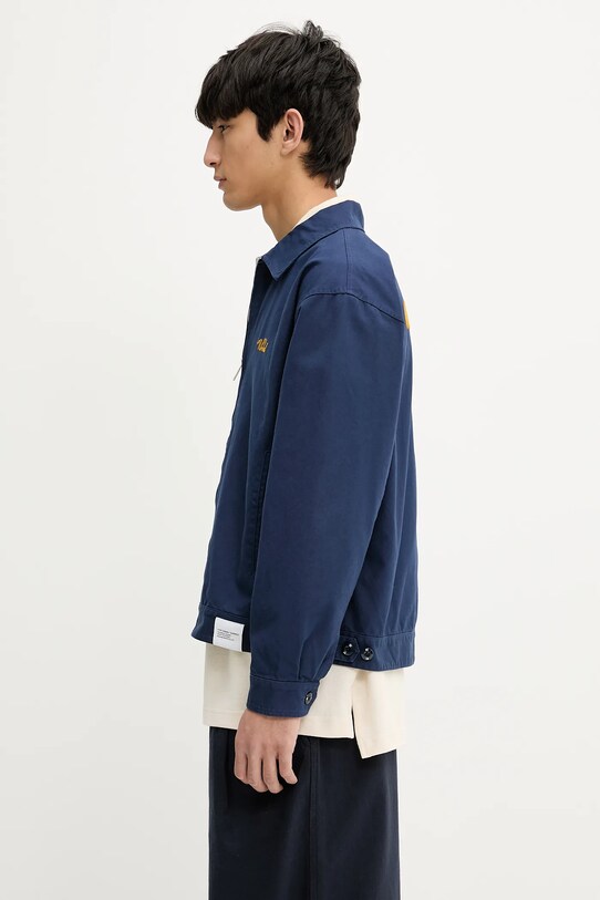 NEIGHBORHOOD kurtka bawełniana Zip Work Jacket 251TSNH.JKM02 granatowy SS25
