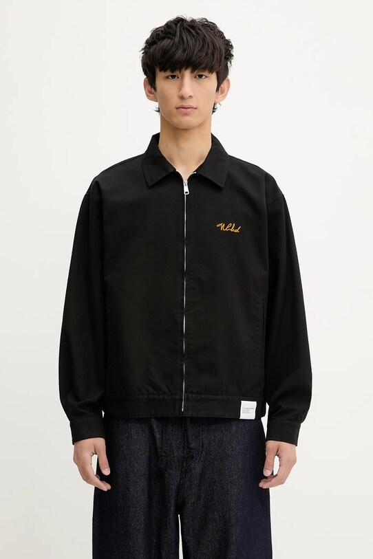 NEIGHBORHOOD kurtka bawełniana Zip Work Jacket bez kaptura czarny 251TSNH.JKM02