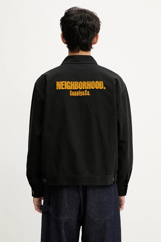 Odzież NEIGHBORHOOD kurtka bawełniana Zip Work Jacket 251TSNH.JKM02 czarny