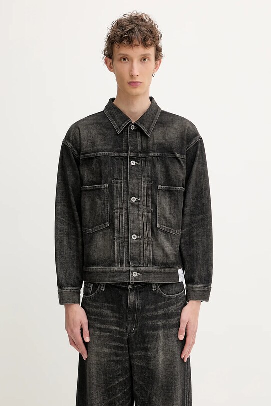NEIGHBORHOOD kurtka jeansowa Washed Denim Type-2 Jacket nieocieplane czarny 251XBNH.JKM02