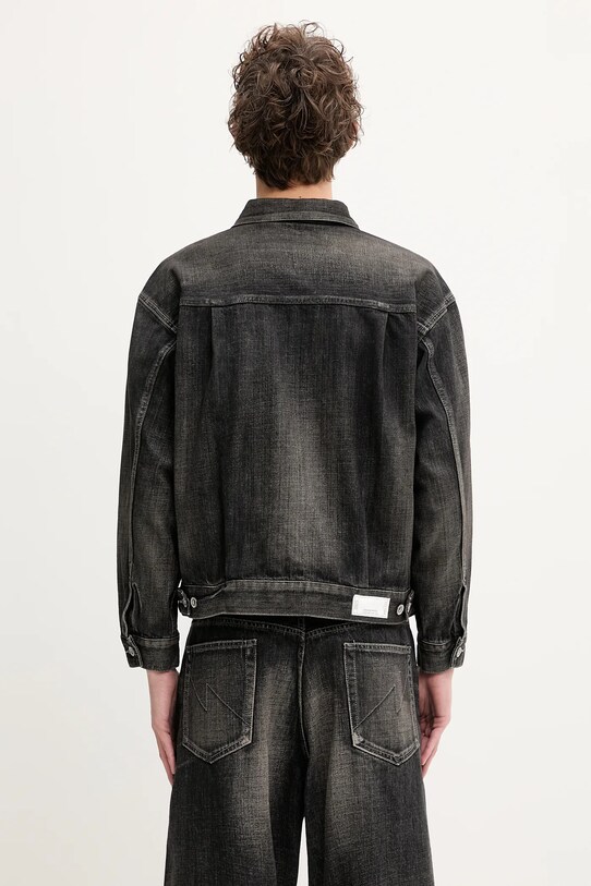 Odzież NEIGHBORHOOD kurtka jeansowa Washed Denim Type-2 Jacket 251XBNH.JKM02 czarny