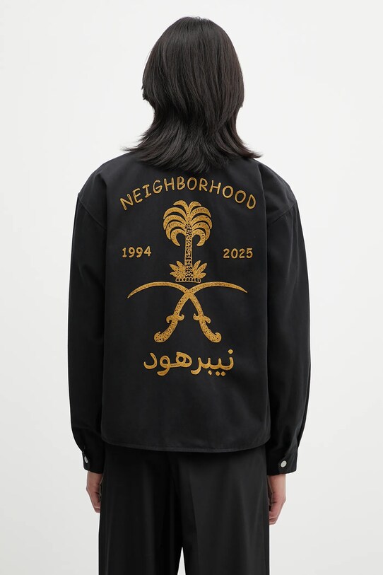 Odzież NEIGHBORHOOD kurtka bawełniana Souvenir Jacket 251UTNH.JKM03 czarny