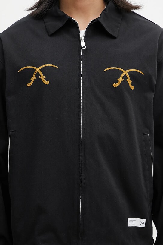 NEIGHBORHOOD kurtka bawełniana Souvenir Jacket czarny 251UTNH.JKM03