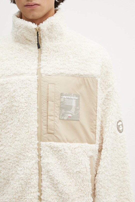 AAPE kurtka Now Zip Up beżowy AAPSWMB331XXN