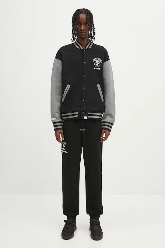 AAPE bluza Now Zip Up AAPSWMB328XXN czarny