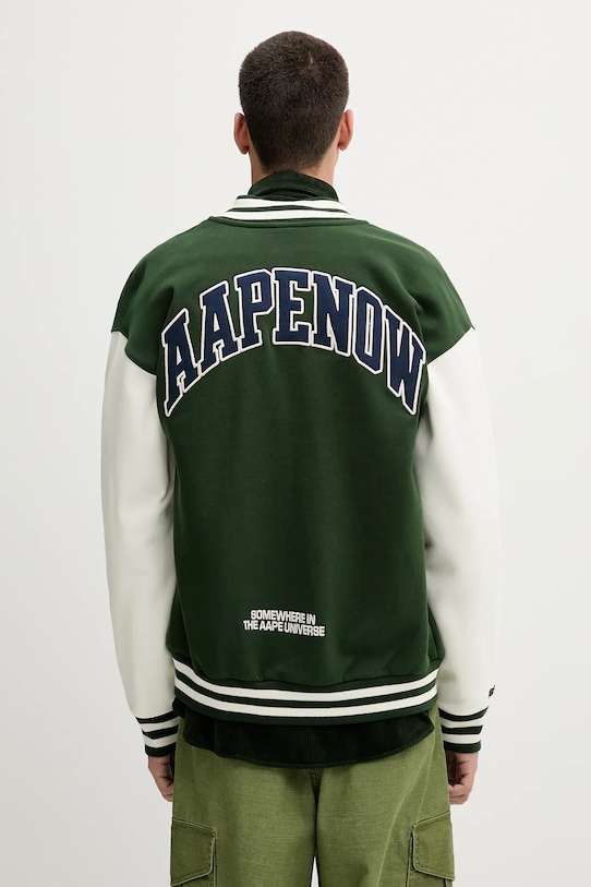 Odzież AAPE bluza Now Zip Up AAPSWMB328XAN zielony