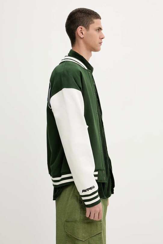 AAPE bluza Now Zip Up zielony AAPSWMB328XAN