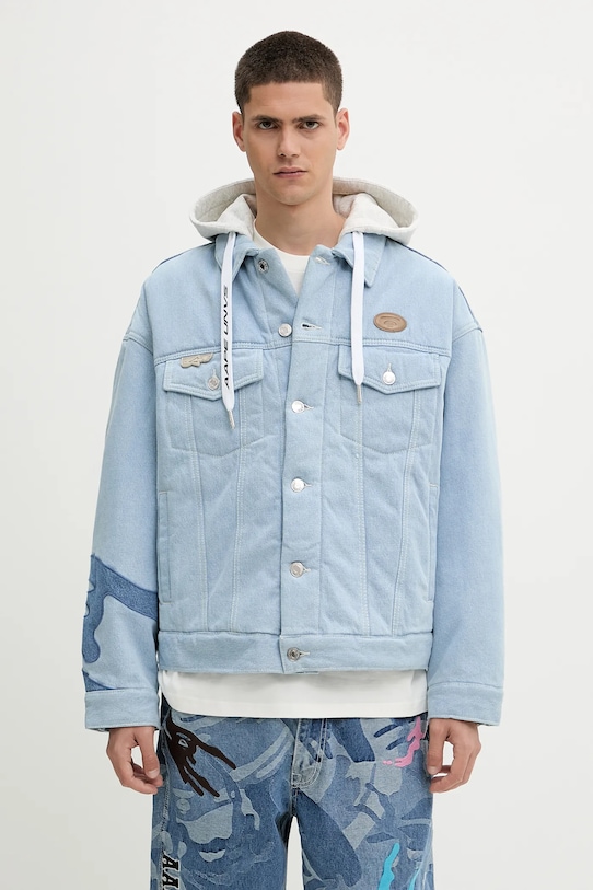 Τζιν μπουφάν AAPE Main μεταβατικό μπλε AAPJKM7679XXN