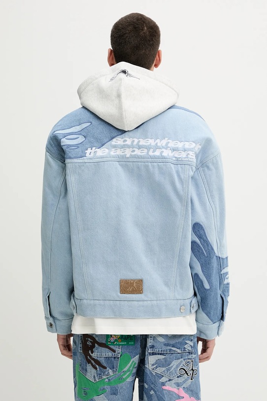 Ρούχα Τζιν μπουφάν AAPE Main AAPJKM7679XXN μπλε