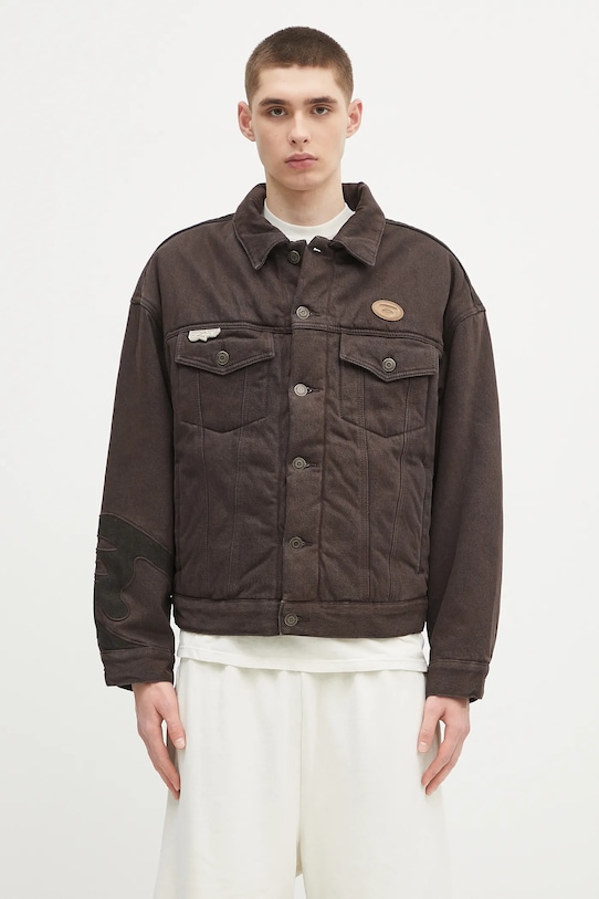 Τζιν μπουφάν AAPE Main καφέ AAPJKM7679XAN