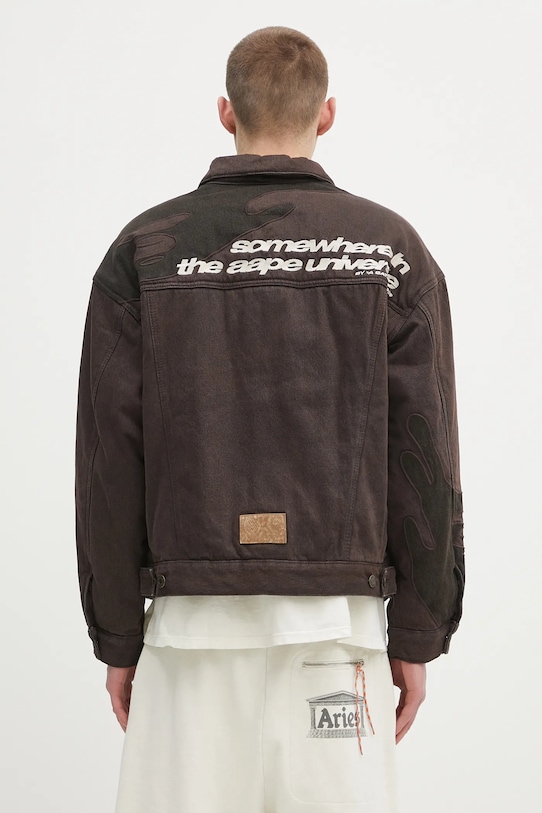 Τζιν μπουφάν AAPE Main AAPJKM7679XAN καφέ