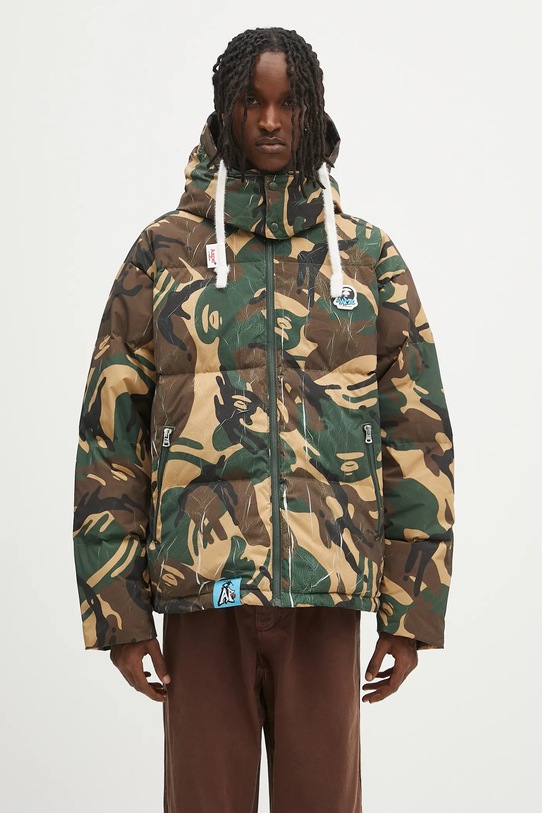 AAPE down jacket Main Down with green AAPDNM7665XAN