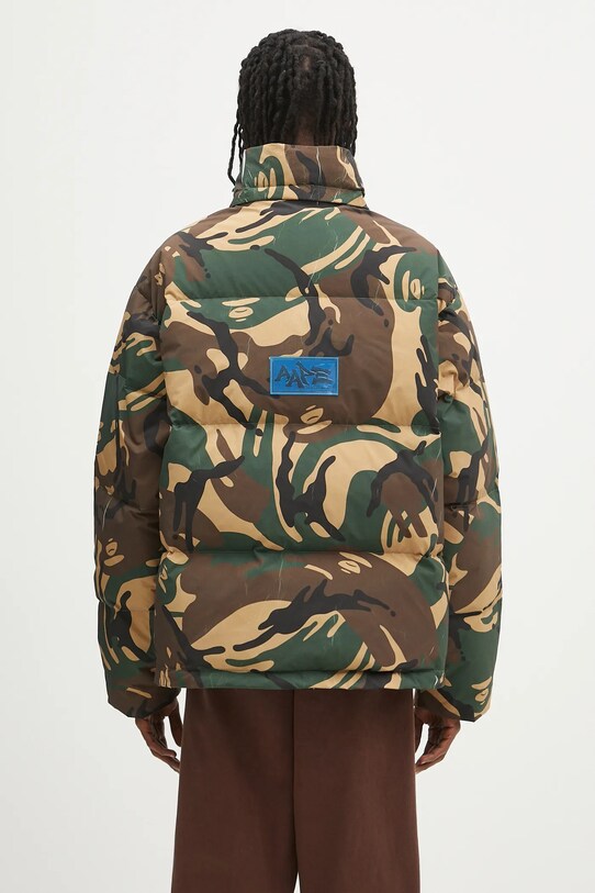 AAPE kurtka puchowa Main Down AAPDNM7665XAN zielony