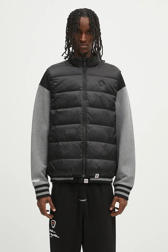 Páperová vesta AAPE Now Down zateplené čierna AAPDNM7651XXN