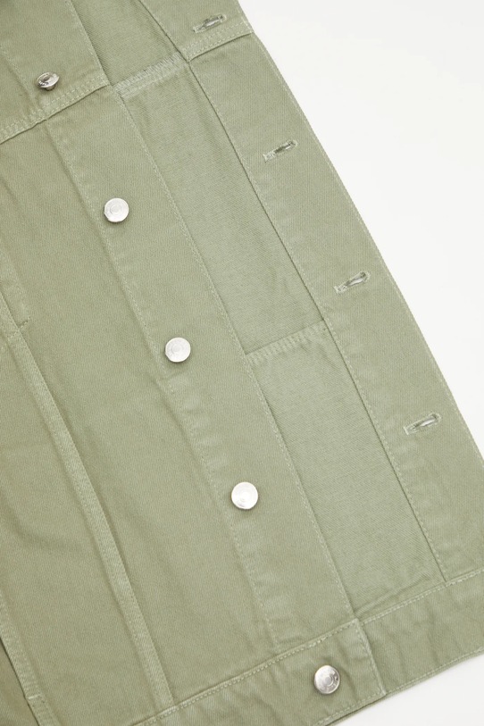 Maison Kitsuné kurtka bawełniana Trucker OM02103WD4012 zielony